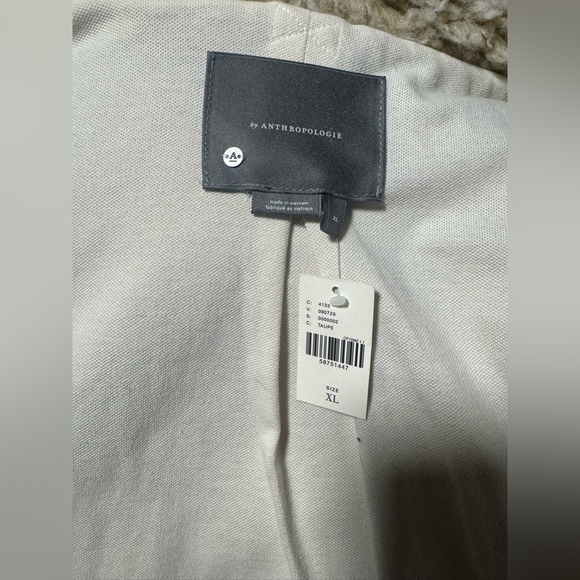 NWT Anthropologie Brenna Faux Fur Coat in Taupe Size XL - Picture 11 of 11